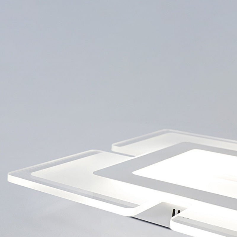 Lampe rectangulaire Mount Ceiling Lamp LED Modern LED Flush Mount Ceiling Fixture with Acrylic Shade