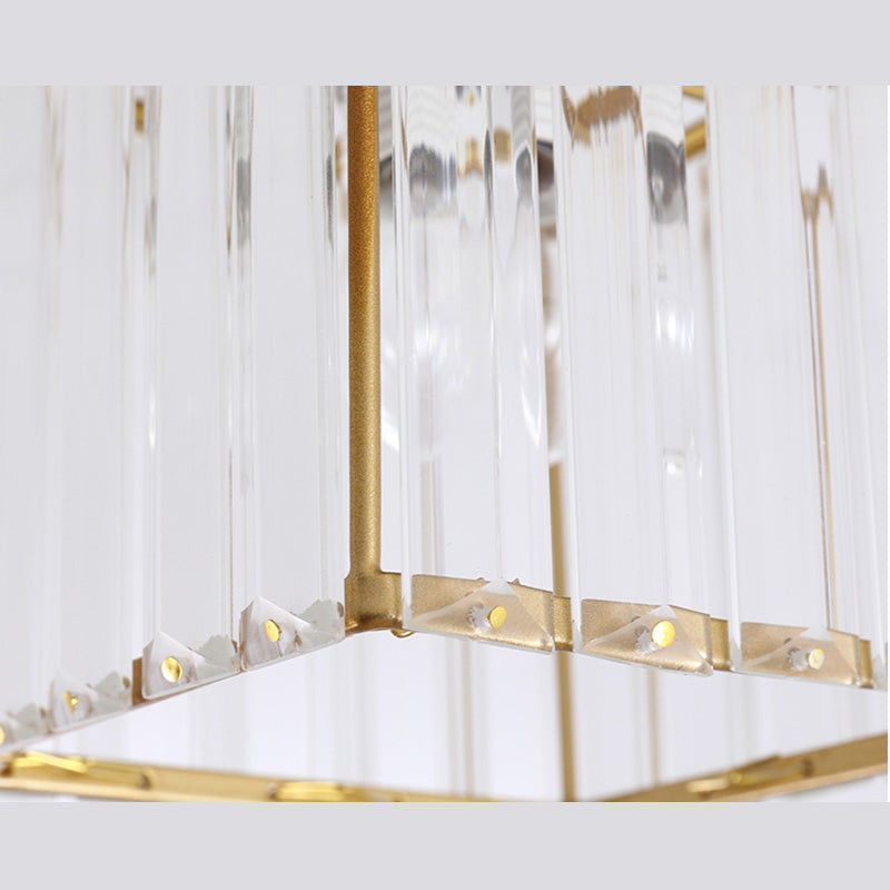 Caged Crystal Flush Ceiling Light Modern Style 1 Bulb Flush Mount Light for Hallway