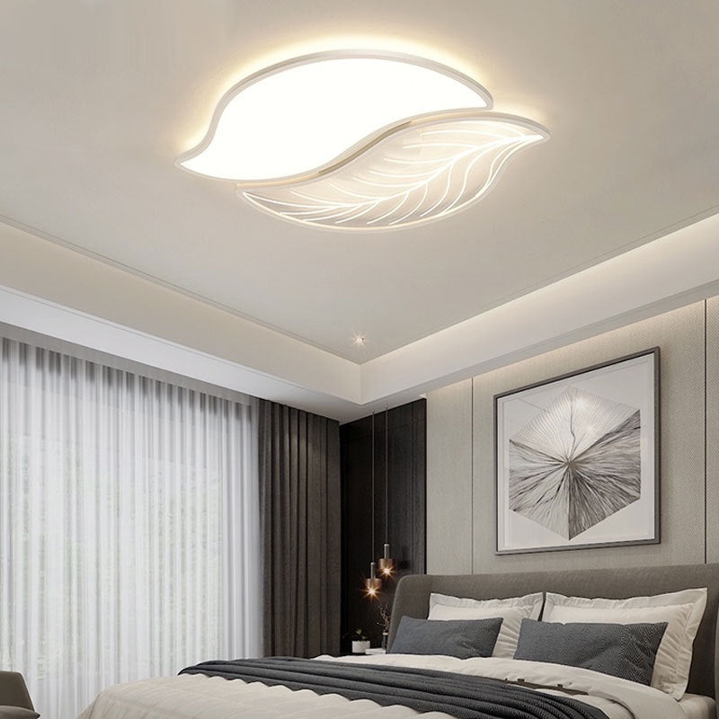 Lámpara empotrada moderna de acrílico con forma de hoja, iluminación empotrada LED para sala de estar