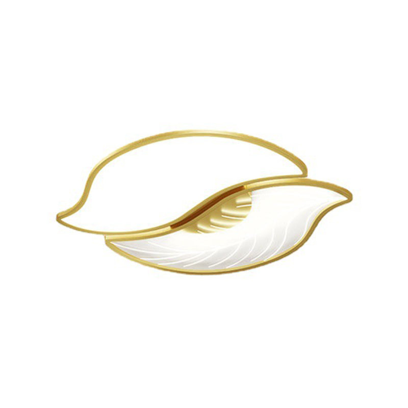 Lámpara empotrada moderna de acrílico con forma de hoja, iluminación empotrada LED para sala de estar