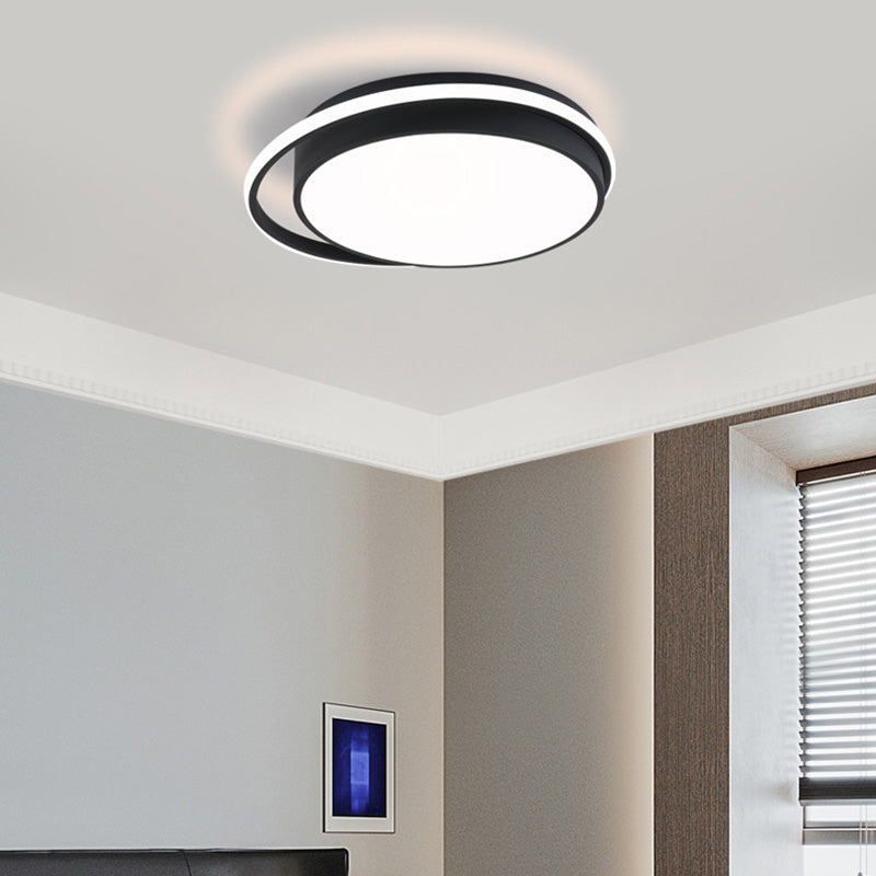 Modern Acrilico Flush Montaggio Lampada a LED Lotto LED Montaggio Soffitto Light Fixtures in Nero