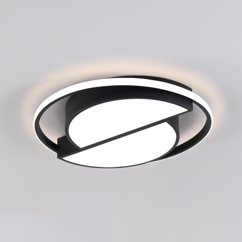Modern Acrilico Flush Montaggio Lampada a LED Lotto LED Montaggio Soffitto Light Fixtures in Nero