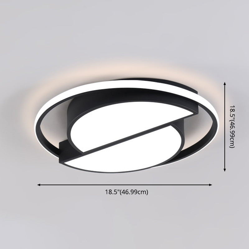 Modern Acrilico Flush Montaggio Lampada a LED Lotto LED Montaggio Soffitto Light Fixtures in Nero