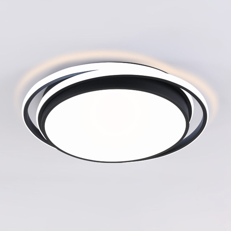 Modern Acrilico Flush Montaggio Lampada a LED Lotto LED Montaggio Soffitto Light Fixtures in Nero
