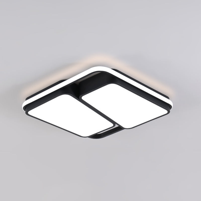 Modern Acrilico Flush Montaggio Lampada a LED Lotto LED Montaggio Soffitto Light Fixtures in Nero