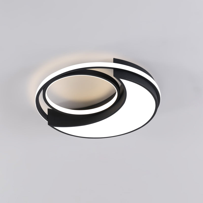 Modern Acrilico Flush Montaggio Lampada a LED Lotto LED Montaggio Soffitto Light Fixtures in Nero