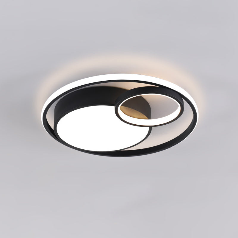 Modern Acrilico Flush Montaggio Lampada a LED Lotto LED Montaggio Soffitto Light Fixtures in Nero