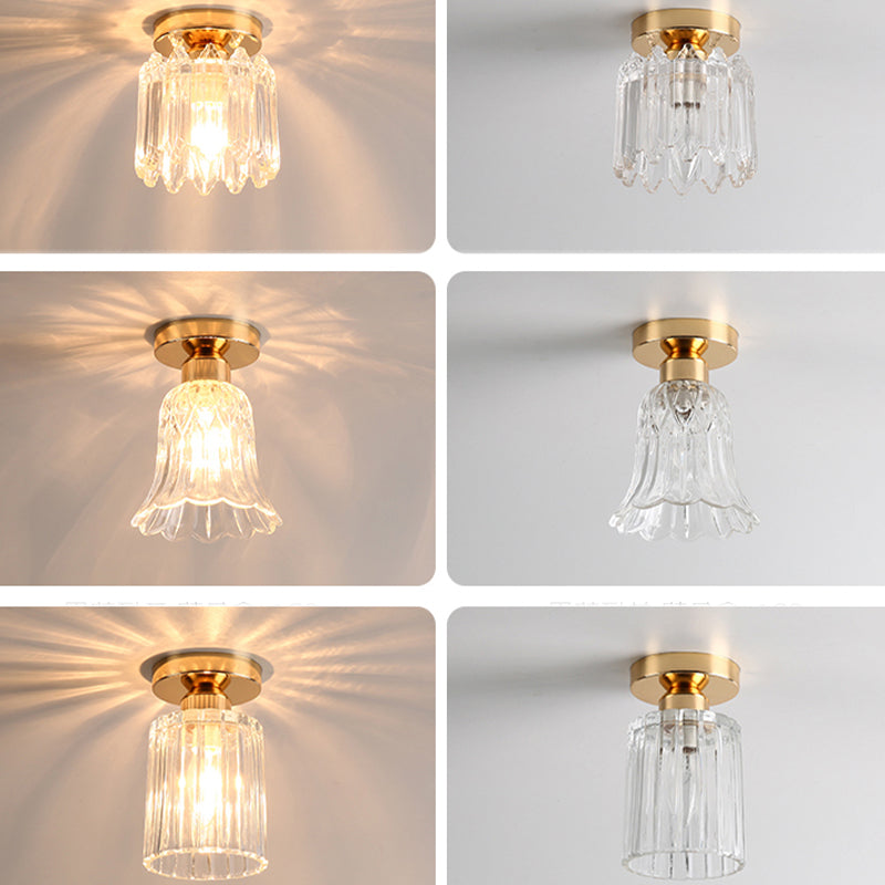 Modern Creative LED Close to Ceiling Fixtures with Glass Shade for Porch