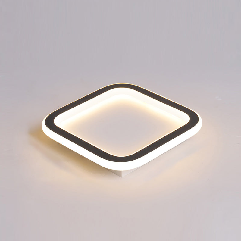 Geometric LED Close to Ceiling Fixtures with Acrylic Shade for Bedroom