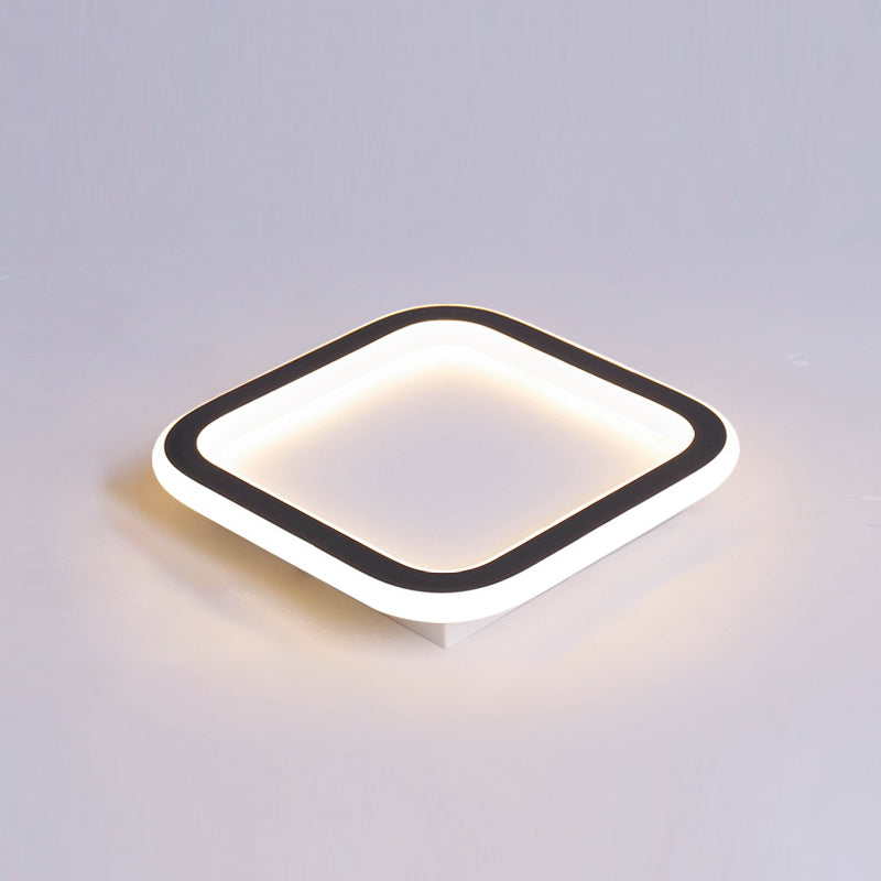 Geometric LED Close to Ceiling Fixtures with Acrylic Shade for Bedroom