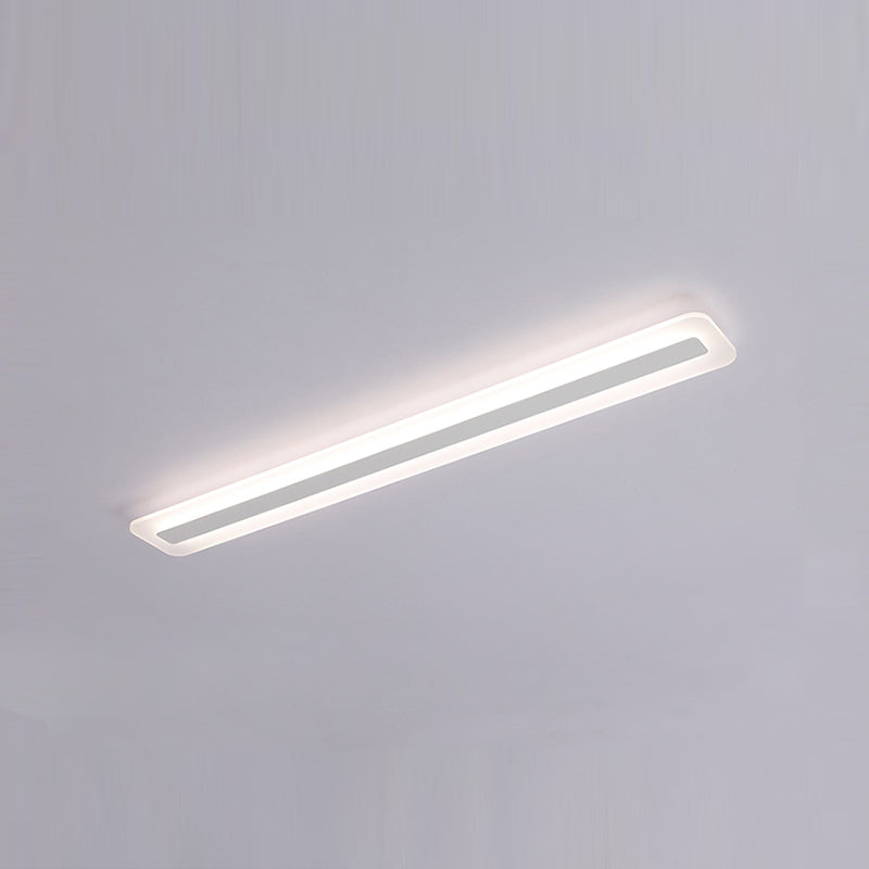 Linear LED Flush Mount Light Fixture with Acrylic Shade for Hallway Porch