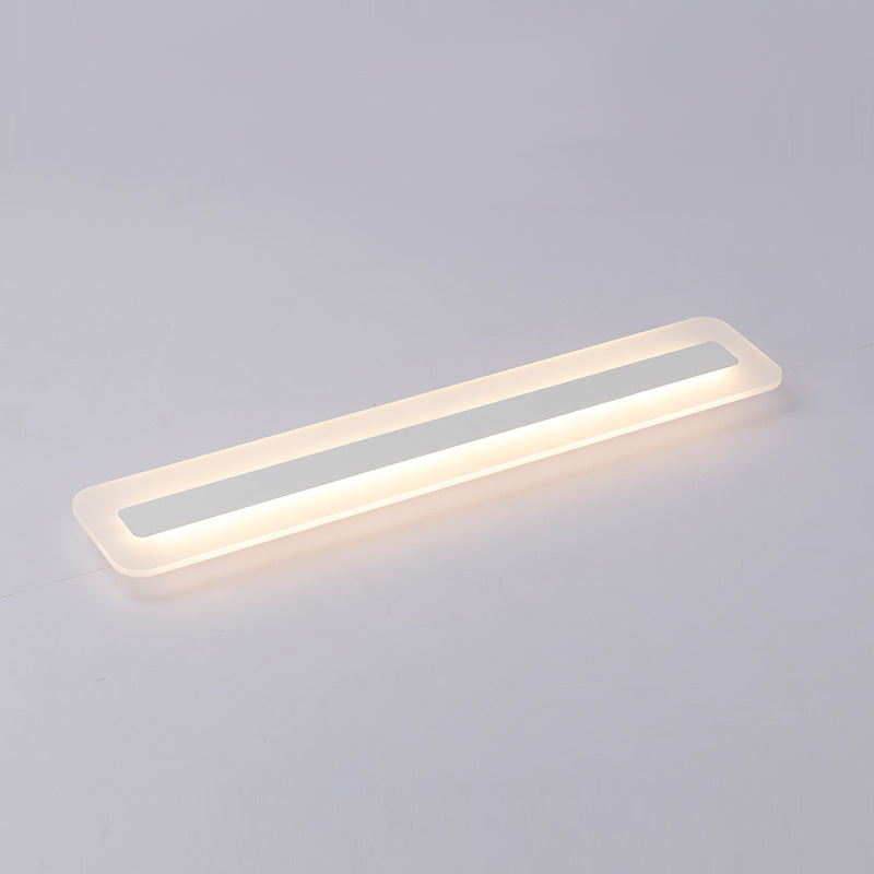 Linear LED Flush Mount Light Fixture with Acrylic Shade for Hallway Porch