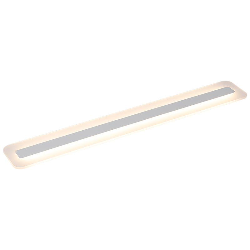 Linear LED Flush Mount Light Fixture with Acrylic Shade for Hallway Porch