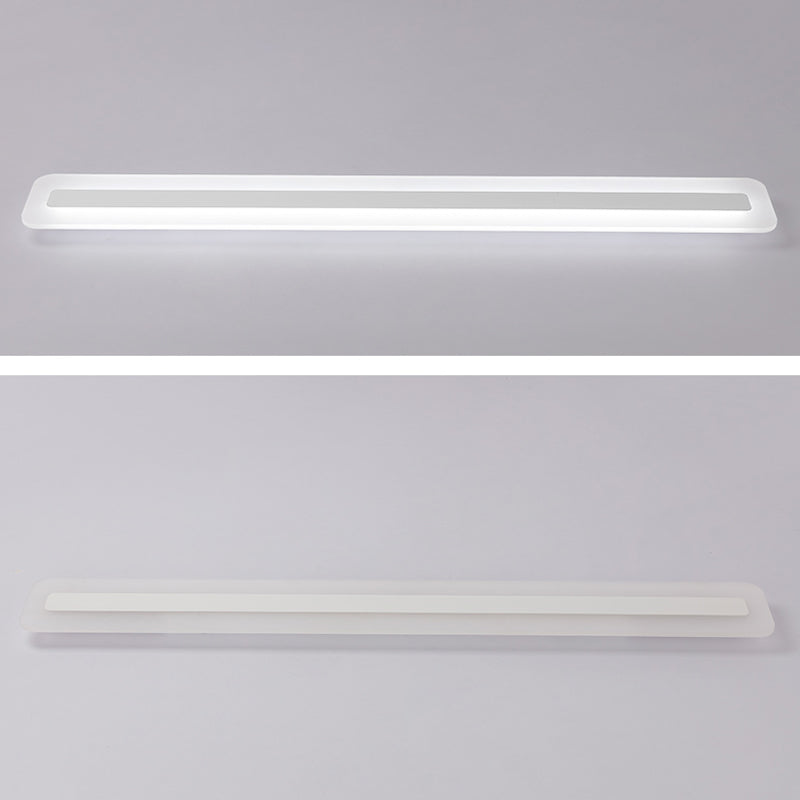 Linear LED Flush Mount Light Fixture with Acrylic Shade for Hallway Porch