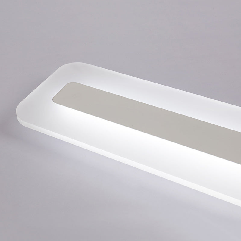 Linear LED Flush Mount Light Fixture with Acrylic Shade for Hallway Porch