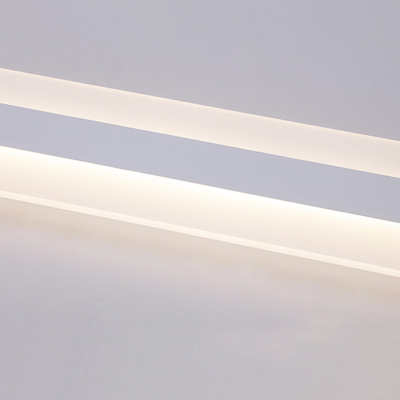 Linear LED Flush Mount Light Fixture with Acrylic Shade for Hallway Porch