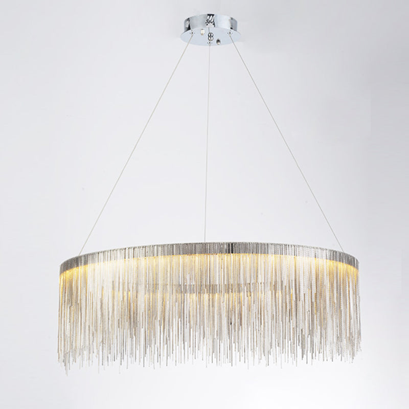 Luz de la cadena de lámpara posmoderna Cadena de metal Luz colgante de luz para sala de estar