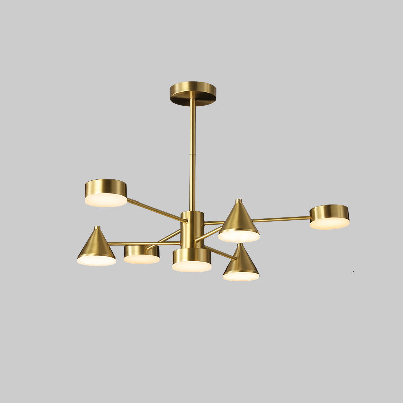 Brass Chandelier Lighting Postmodern Pendant Lamp for Living Room Dinning Room