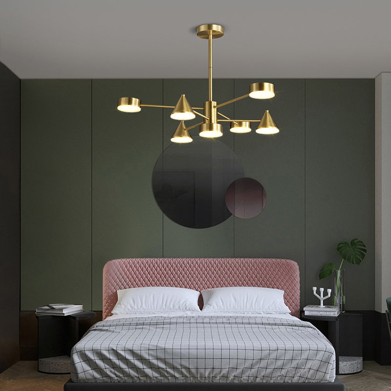 Brass Chandelier Lighting Postmodern Pendant Lamp for Living Room Dinning Room