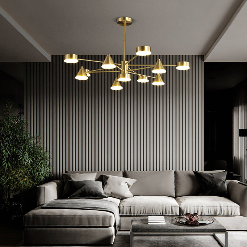 Brass Chandelier Lighting Postmodern Pendant Lamp for Living Room Dinning Room