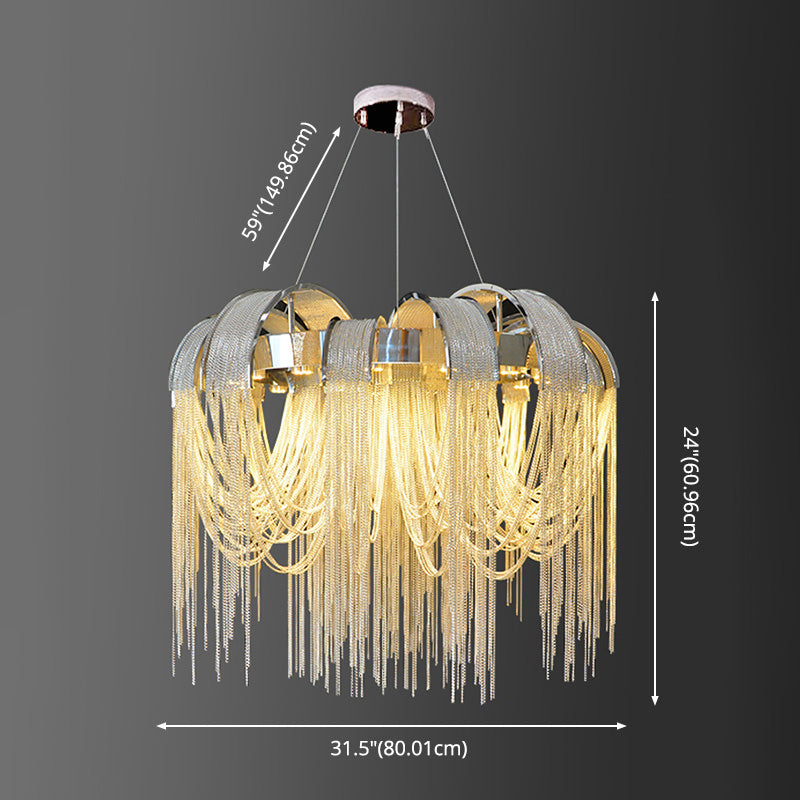 Luminaires de plafond en aluminium à glace pour lustre postmoderne pour le salon