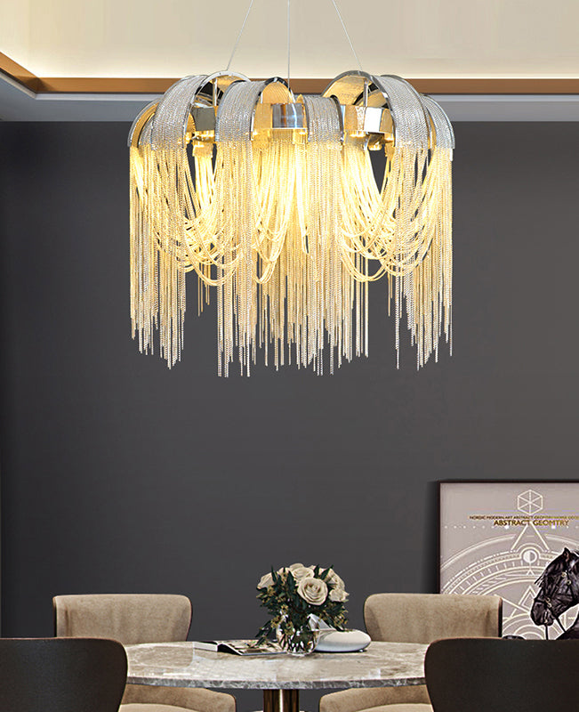 Luminaires de plafond en aluminium à glace pour lustre postmoderne pour le salon