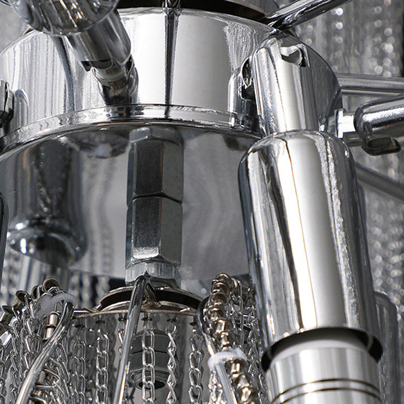 Aluminum Tassel Tiered Pendant Lamp Contemporary Chandelier Light Fixture