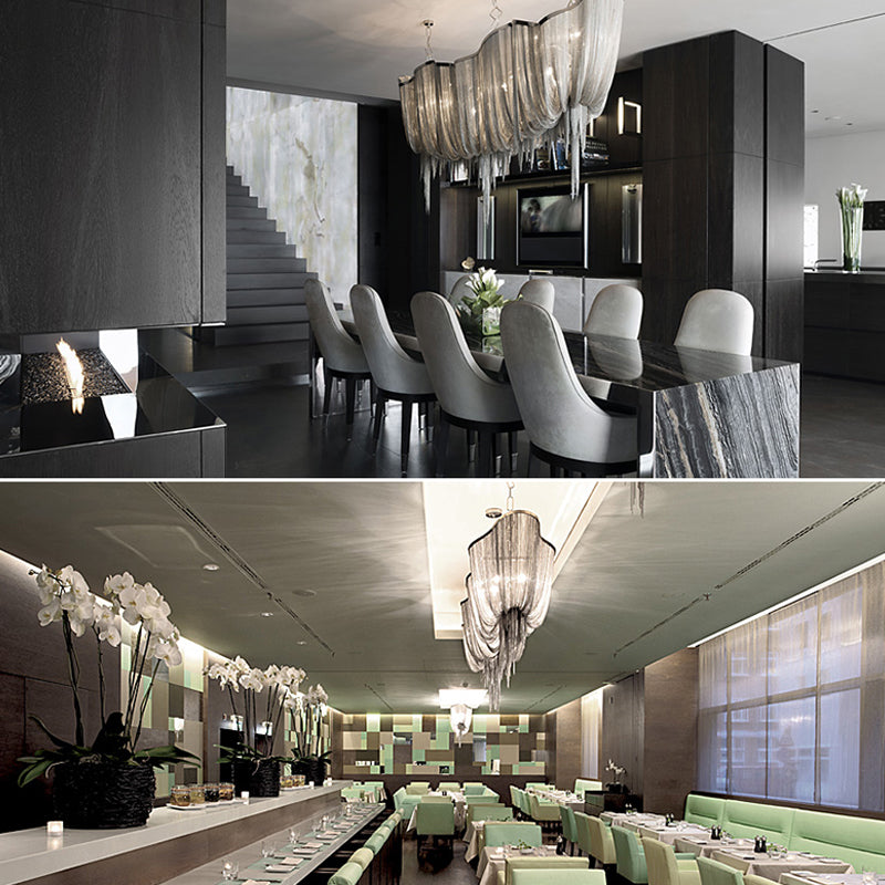 Large Metal Chandelier Postmodern Chandelier Pendant Light in Gold for Hotel Lobby