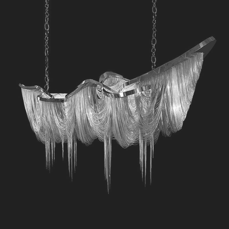 Metal Chain Chandelier Postmodern Ceiling Hung Fixtures for Living Room Dinning Room