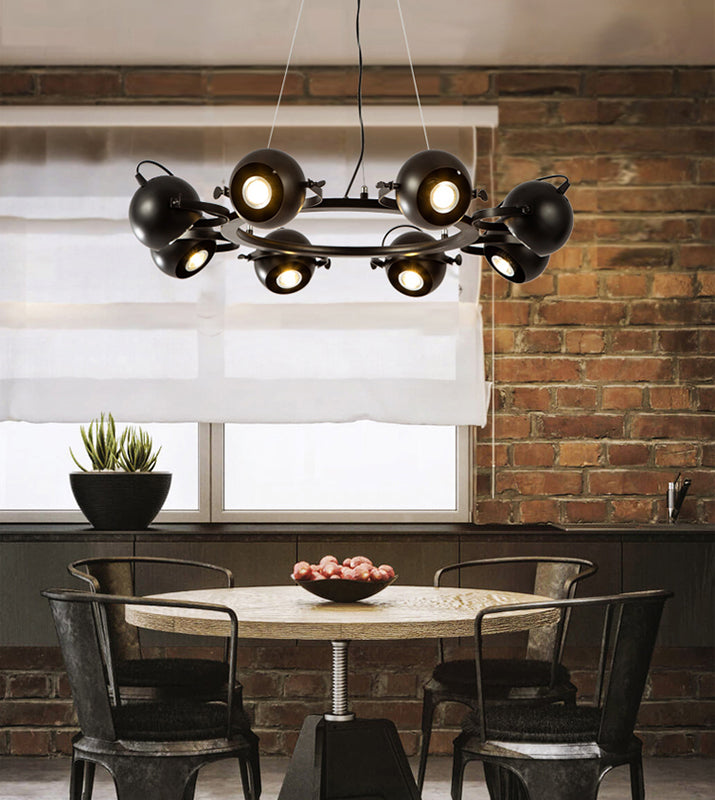 Assayements d'éclairage rond Postmodern Chandelier pour salle à manger du salon