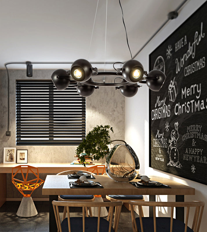 Assayements d'éclairage rond Postmodern Chandelier pour salle à manger du salon