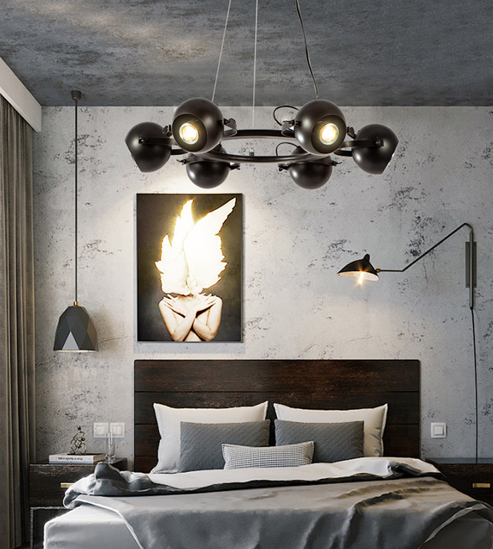 Assayements d'éclairage rond Postmodern Chandelier pour salle à manger du salon