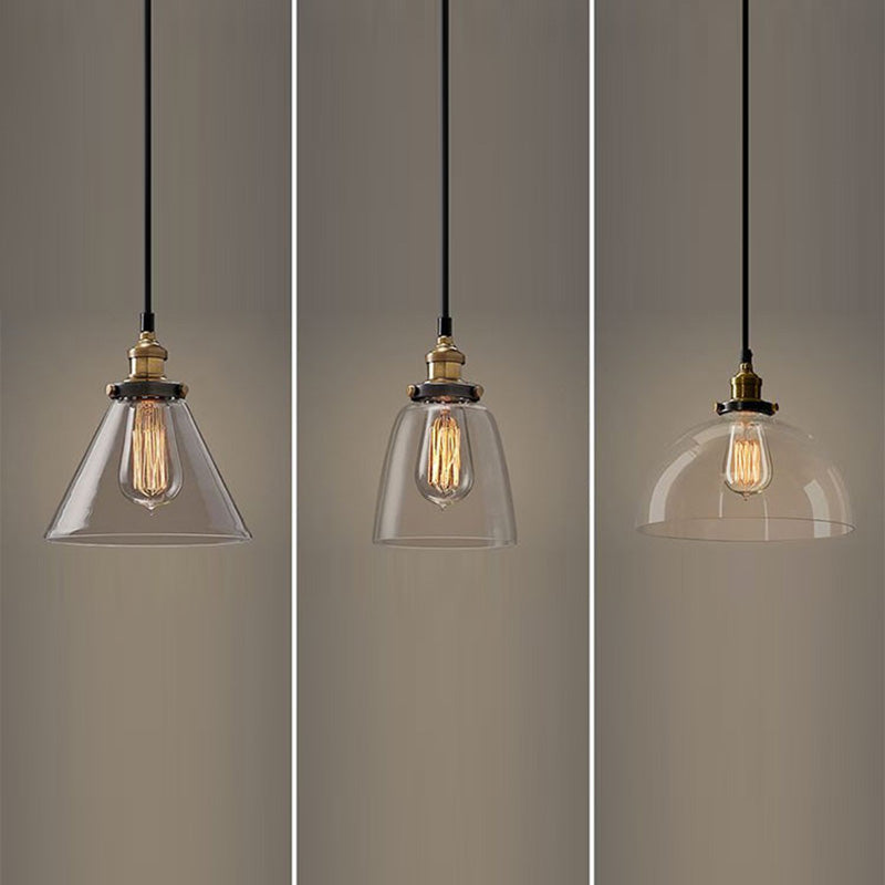 1 luminaire de suspension en verre industriel léger léger pour restaurant