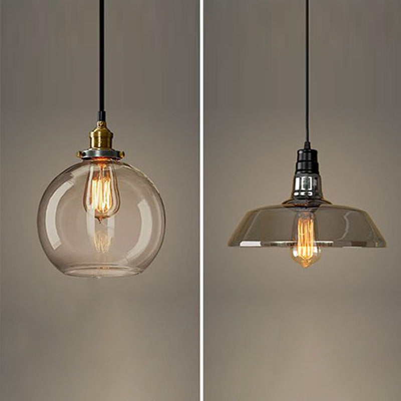 1 luminaire de suspension en verre industriel léger léger pour restaurant