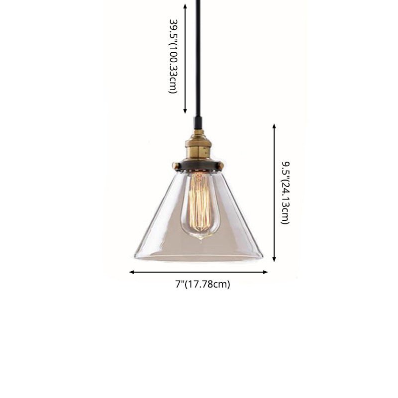 1 luminaire de suspension en verre industriel léger léger pour restaurant