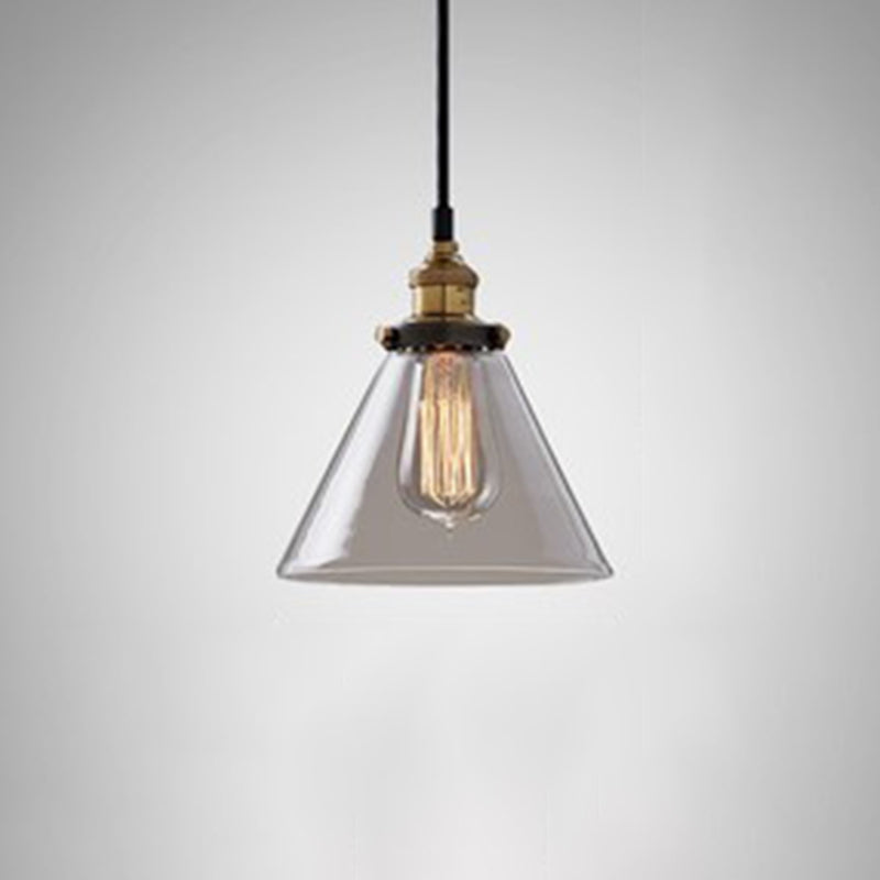 1 luminaire de suspension en verre industriel léger léger pour restaurant