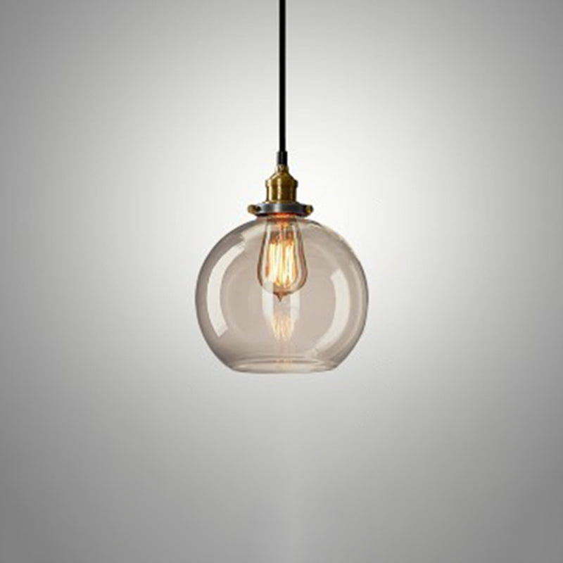 1 luminaire de suspension en verre industriel léger léger pour restaurant