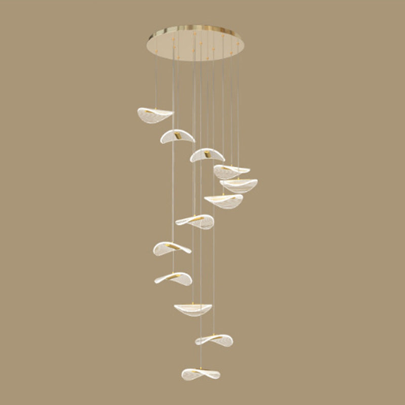 Stairs Pendant Light Fixture Acrylic Nordic Style Multiple Hanging Light