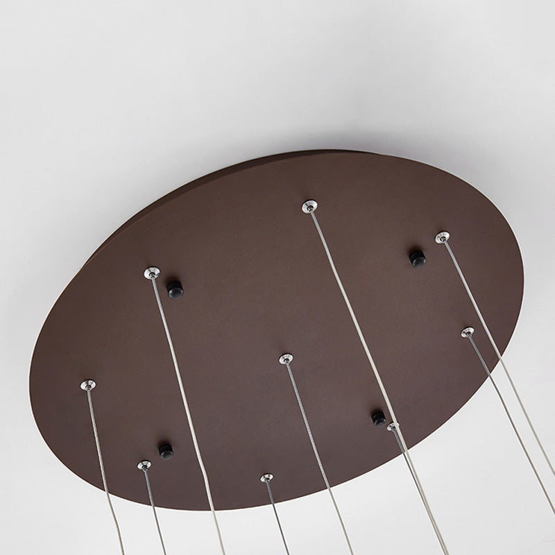 Modern Ball Shape Pendant Glass Multiple Hanging Ceiling Light for Spiral Stair