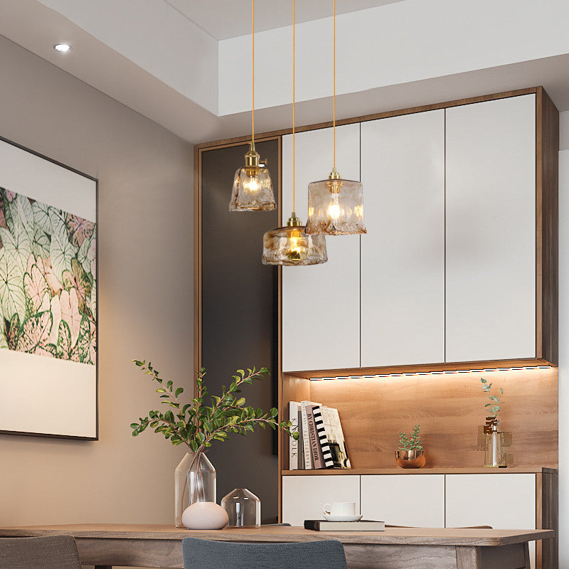 Brass Glass Impiccing a sospensione Light Industrial Single a Cioncant Lights per ristorante