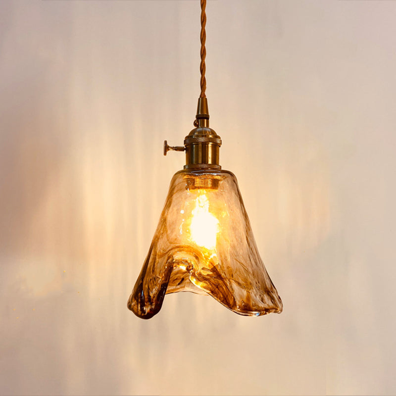 Brass Glass Impiccing a sospensione Light Industrial Single a Cioncant Lights per ristorante