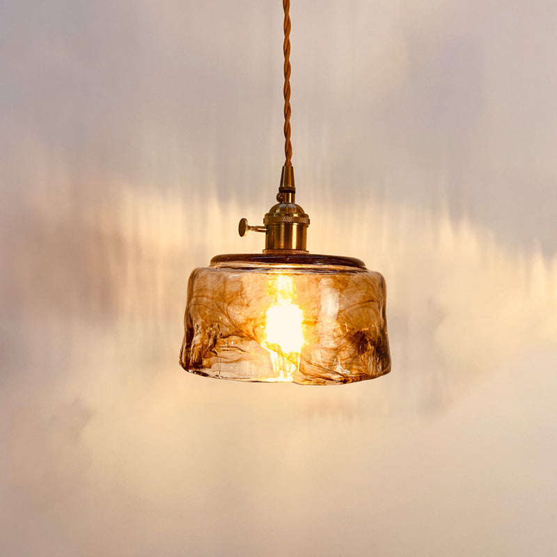 Brass Glass Impiccing a sospensione Light Industrial Single a Cioncant Lights per ristorante