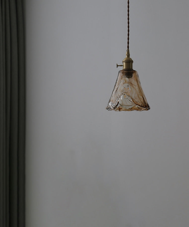 Brass Glass Impiccing a sospensione Light Industrial Single a Cioncant Lights per ristorante