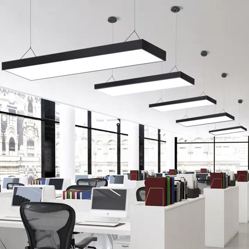 Bureau de style contemporain Rectangle en forme de pendentif LED Lumières décoratives