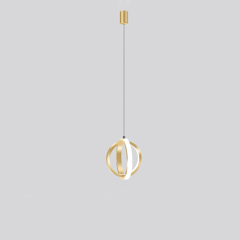 Metal Circles Hanging Pendant Light Minimalist Style LED Suspension Pendant Light