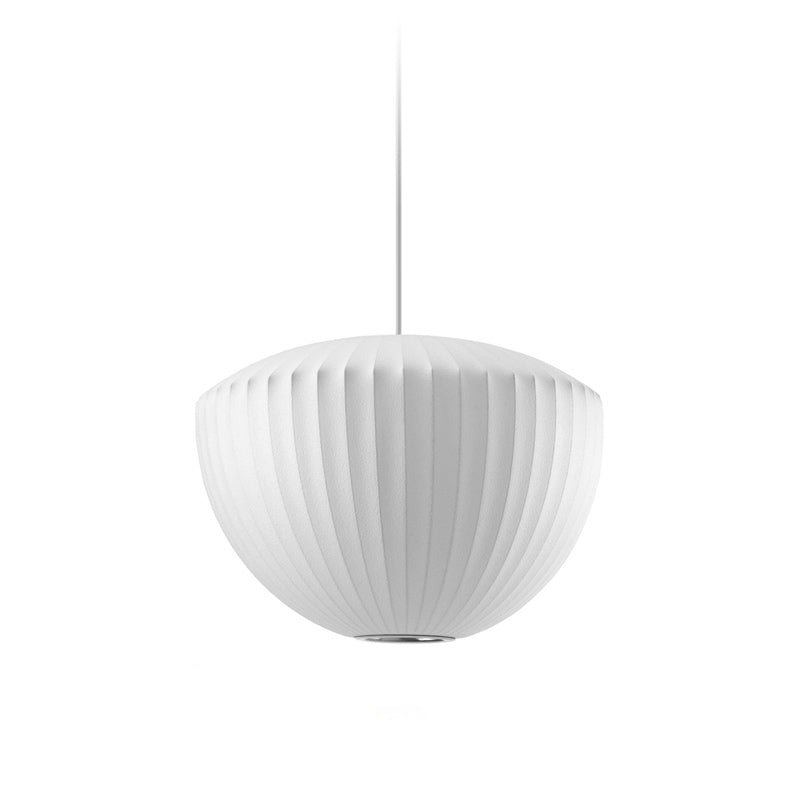 Shaded Living Room Hanging Pendant Light Fabric Modern Down Lighting Pendant in White