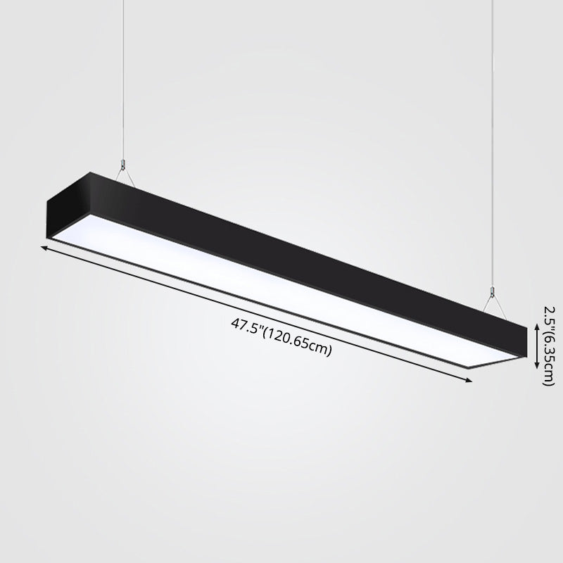 Rectangle LED pendentif en style moderne LED suspendu les lumières pour salle de conférence