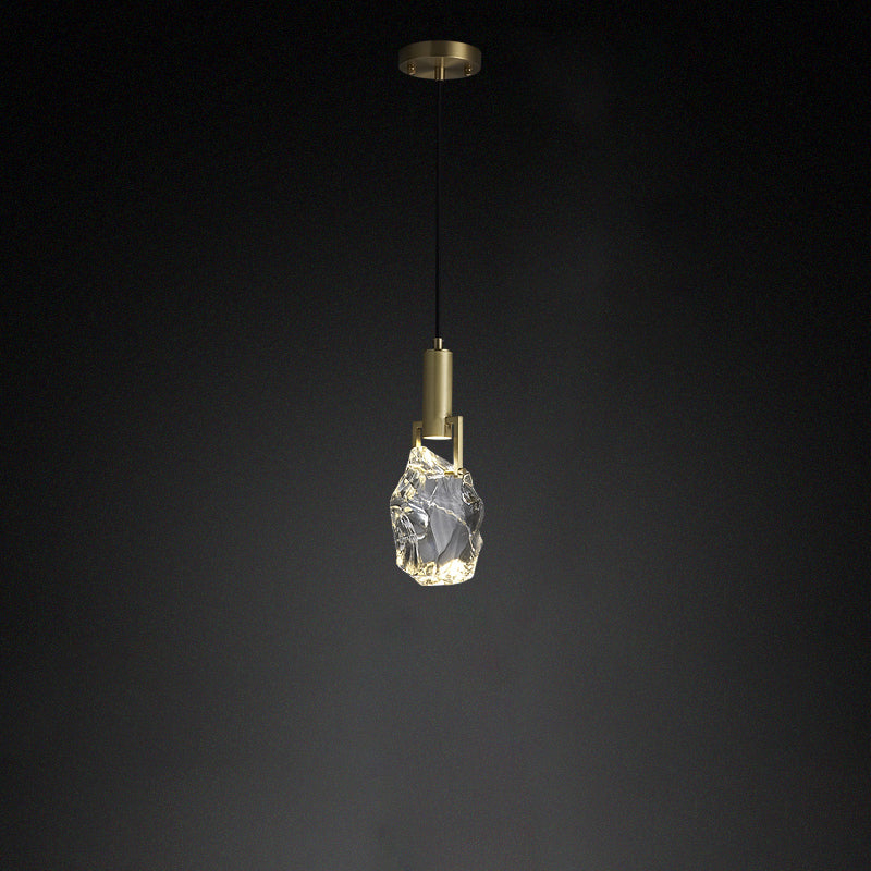 Shaded Bedroom Ceiling Hung Fixture Crystal Minimalist Style Ceiling Pendant Light