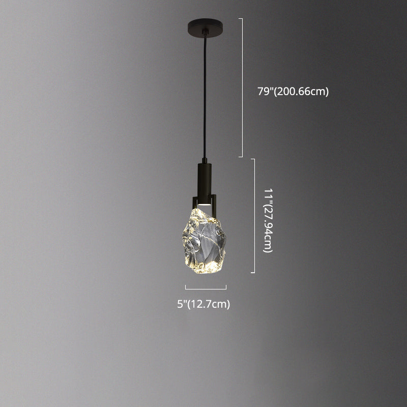 Shaded Bedroom Ceiling Hung Fixture Crystal Minimalist Style Ceiling Pendant Light