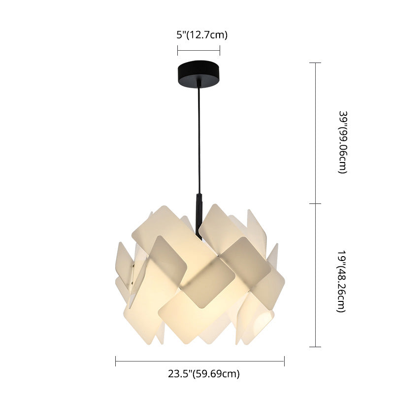 Nordic Style Ceiling Pendant Light Stacking Hanging Light Fixture with Acrylic Shade